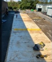 Deck Installation — Roof Refurbishment — Step by Step, food production company, Harlow